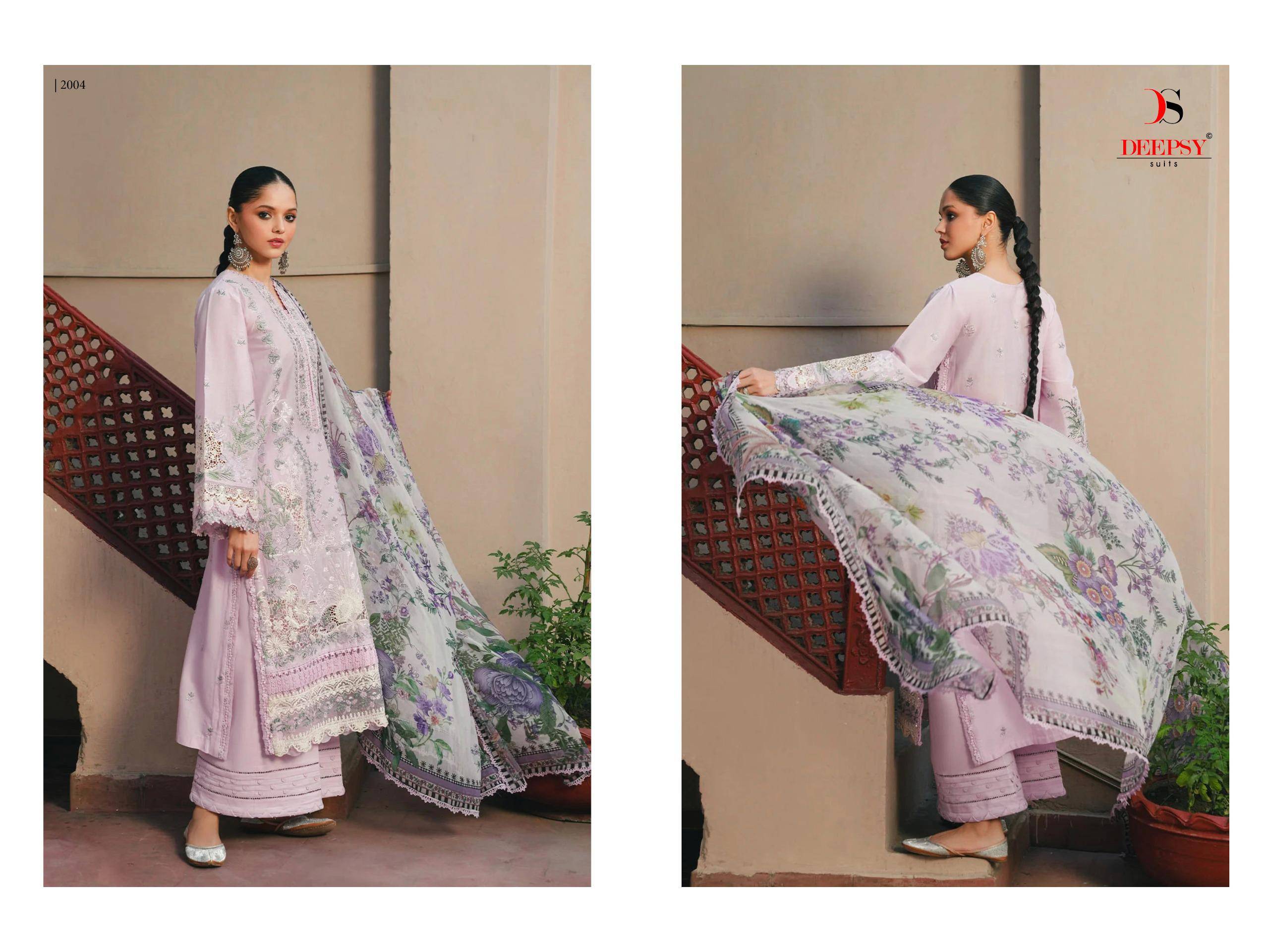 ELAF  Premium-5 Luxury Lawn by DEEPSY SUITS 2001 TO 2006 SERIES Pakistani Stylish Embroidered Pure Cotton Dresses At Wholesale Price